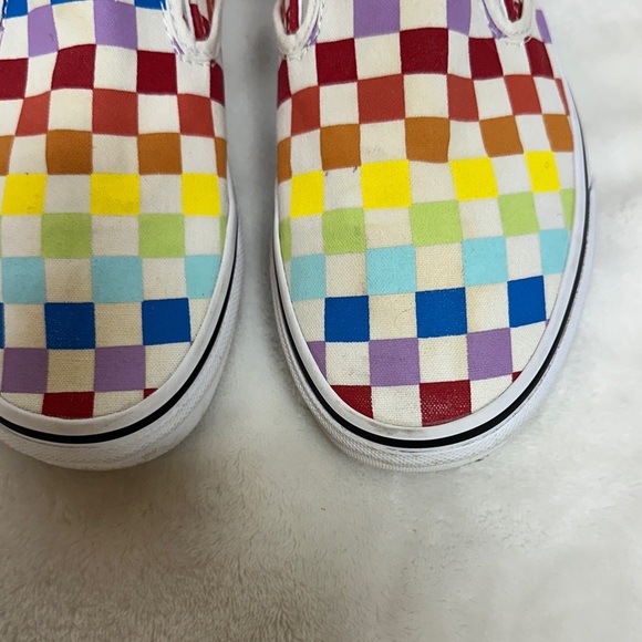 Vans Multicolor Checkered Slip-On Sneakers women’s 7.0 men’s 5.5 - Picture 3 of 11